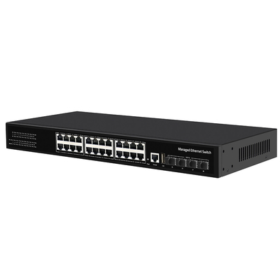 10G commutateur gérable 24 ports Gigabit anneau de cuivre ERPS géré 1G/2.5G fibre