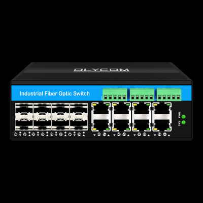 16 Commutateur Ethernet industriel géré par port 8RJ45+8SFP Commutateur POE avec 4*RS485+2*CAN BUS