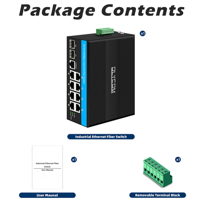 8 ports Gigabit Managed Poe Switch Commutateur Ethernet industriel avec 2SFP+8 RJ45