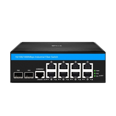 8 ports Gigabit Managed Poe Switch Commutateur Ethernet industriel avec 2SFP+8 RJ45