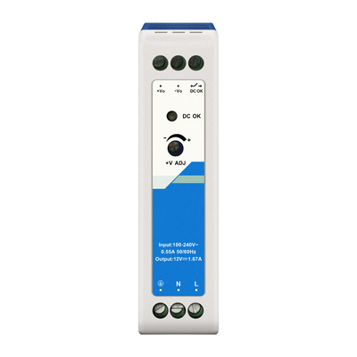 12V Din alimentation en plastique 1.67A 20W entrée CA/CC CE UL Catégorie industrielle