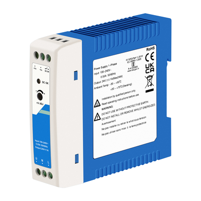 Adaptateur d'alimentation industriel 24V CE UL Liste 1A Sortie AC/DC Double entrée DIN Rail