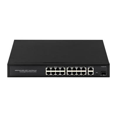 Commutateur 16 ports Gigabit Poe Commutateur réseau à fibre étendu 250m 300W