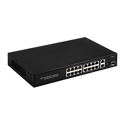 Commutateur 16 ports Gigabit Poe Commutateur réseau à fibre étendu 250m 300W