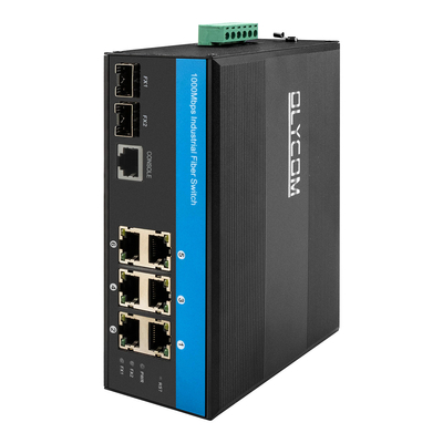 Commutateur réseau 8 ports Gigabit L2 géré par Vitesse Chipset Din avec 2SFP+6RJ45
