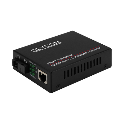 Convertisseur Ethernet à fibre optique rapide 10/100M Transcepteur bidirectionnel monomode SC à RJ45 20 km