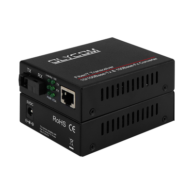 Convertisseur Ethernet à fibre optique rapide 10/100M Transcepteur bidirectionnel monomode SC à RJ45 20 km