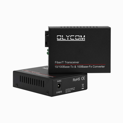 Convertisseur Ethernet à fibre optique rapide 10/100M Transcepteur bidirectionnel monomode SC à RJ45 20 km
