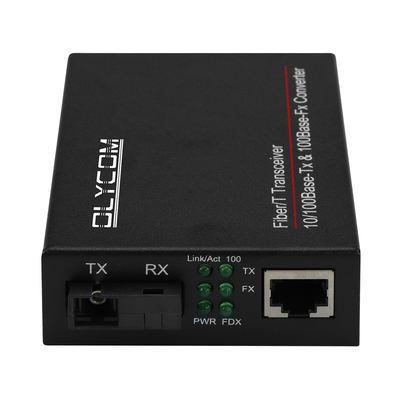 Convertisseur Ethernet à fibre optique rapide 10/100M Transcepteur bidirectionnel monomode SC à RJ45 20 km