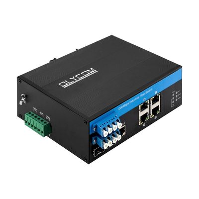 Commutateur Ethernet géré industriel avec fonction de contournement D2*2B Connecteur SM LC IP40 de protection de la ligne optique