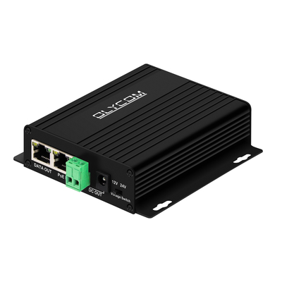 Diviseur PoE Gigabit 30W avec sortie CC 12V/24V commutable pour caméras de sécurité, points d'accès sans fil, systèmes de contrôle d'accès.
