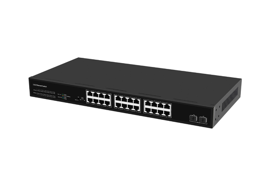 2.5G Ethernet Switch 24 ports 10G Fibre Ethernet Switch Bureau 24*10/100/1000/2500M Ports RJ45+2*10G Ports SFP+