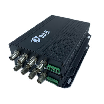 Convertisseur optique vidéo 4 canaux standard définition analogique BNC vers fibre avec RS485 20KM