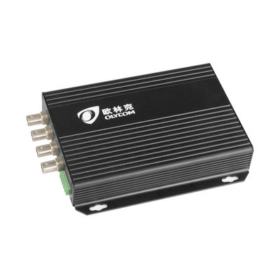 Convertisseur optique vidéo 4 canaux standard définition analogique BNC vers fibre avec RS485 20KM