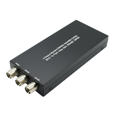 Convertisseur optique vidéo 4 canaux standard définition analogique BNC vers fibre avec RS485 20KM