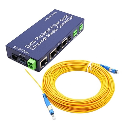 Transformateur multimédia à fibre optique Ethernet RS485 avec 500m de fibre optique 62.5/125um