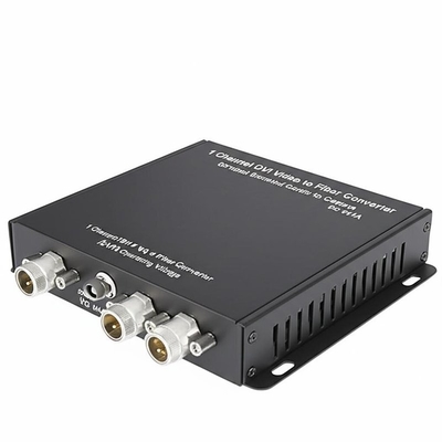 Transmission de données vidéo DVI 1 canal vers fibre optique du centre de contrôle à la caméra, tension de fonctionnement DC 5V1A