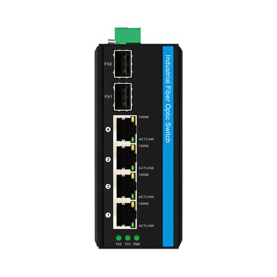 L'interrupteur d'alimentation solaire PoE Olycom 4 ports DIN Rail Gigabit entrée DC24V non gérée