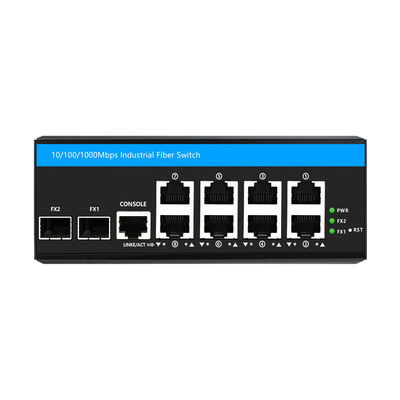 Commutateur Ethernet géré industriel 10 ports réseau Gigabit DC12V DC24V IP40