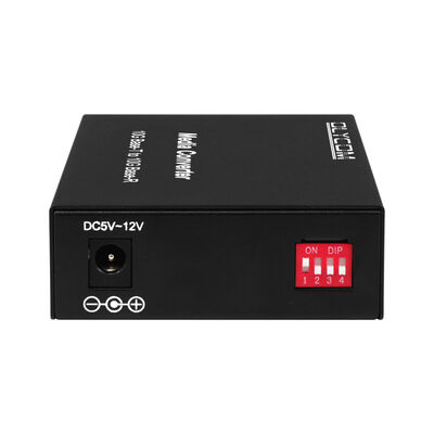 Convertisseur de média fibre optique non géré 10G SFP+ avec commutateur DIP pour centre de données et dorsale LAN
