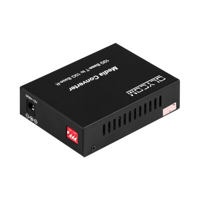 Convertisseur de média fibre optique non géré 10G SFP+ avec commutateur DIP pour centre de données et dorsale LAN