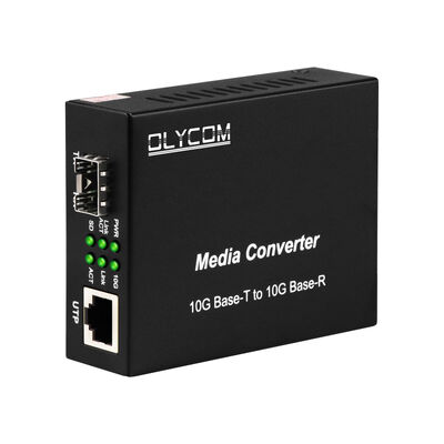 Convertisseur de média fibre optique non géré 10G SFP+ avec commutateur DIP pour centre de données et dorsale LAN