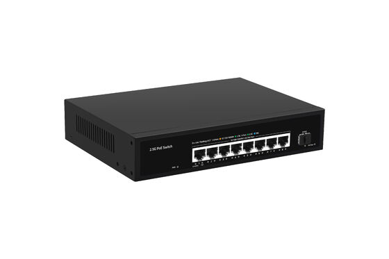 8-Port 2.5G PoE Switch avec 10G SFP Uplink 100W Budget non géré 220V alimenté