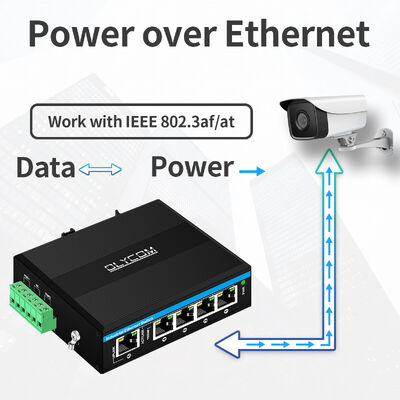 Commutateur PoE Gigabit géré par le Web à 5 ports, 120W PoE actif, conception robuste, CE