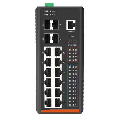 Commutateur Ethernet TSN géré industriel L3 16 ports 10G liaison montante fibre IEEE 1588v2 Rail DIN
