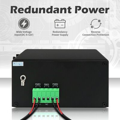 Commutateur Ethernet industriel géré en anneau L2+ à 8 ports, fibre 2.5G, indice IP40, sans ventilateur, CE