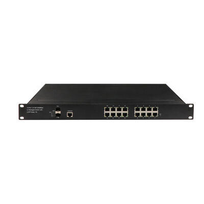 16-port 1G 2.5G géré PoE Switch Rack monté SFP Uplinks sans ventilateur AC alimenté