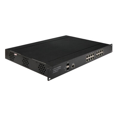16-port 1G 2.5G géré PoE Switch Rack monté SFP Uplinks sans ventilateur AC alimenté