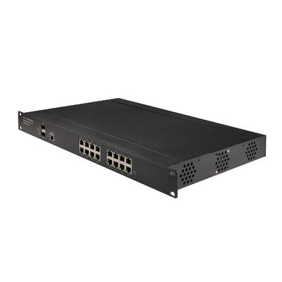 16-port 1G 2.5G géré PoE Switch Rack monté SFP Uplinks sans ventilateur AC alimenté
