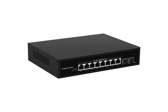 8 ports Gigabit PoE Commutateur SFP Uplink AC alimenté non géré 120W Budget sans ventilateur