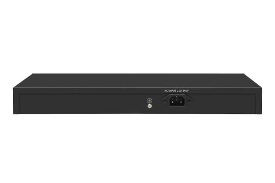 24 ports Gigabit PoE Switch 1U Type non géré 1G Ethernet 300W Budget sans ventilateur