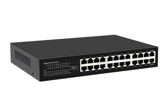 Commutateur Ethernet Gigabit 24 ports avec modes intelligents, type bureau sans ventilateur, entrée CA