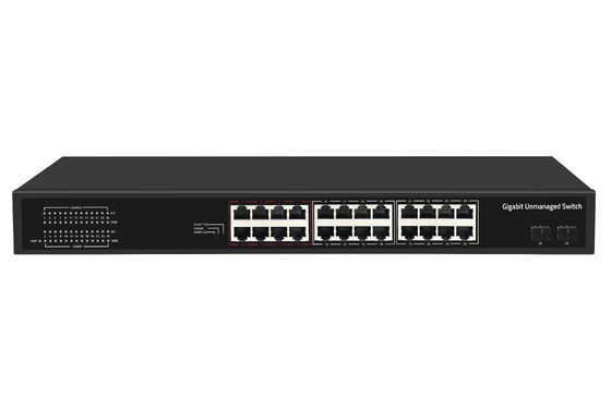 24 ports Commutateur réseau à fibres Gigabit Smart VLAN non géré et mode d'extension AC alimenté