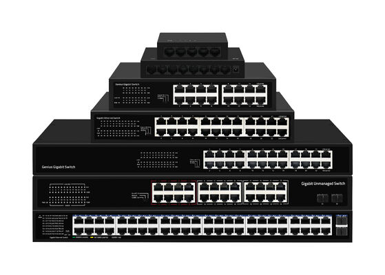 24 Ports PoE Switch 2.5G Fibre Gigabit Ethernet 300W Budget 15.4W/30W CE non géré