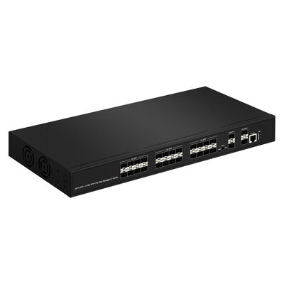28 ports 10G SFP+ Commutateur de fibre optique géré L2/L3 Commutateur d'agrégation avec SNMP VLAN QoS pour le réseau ISP du centre de données
