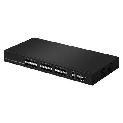 28 ports 10G SFP+ Commutateur de fibre optique géré L2/L3 Commutateur d'agrégation avec SNMP VLAN QoS pour le réseau ISP du centre de données
