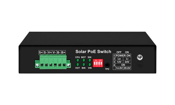 Commutateur PoE Gigabit, contrôleur de Charge solaire MPPT, Fiber optique SFP, entrée DC12V/DC24V/DC48V