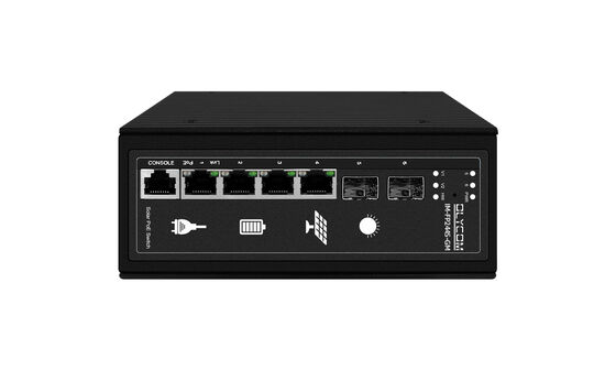 Commutateur solaire PoE géré industriel 4GE+2SFP 120W PoE MPPT Énergie hors réseau pour CCTV et réseau sans fil