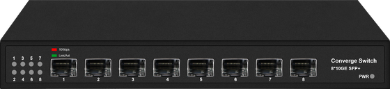 FCC sans ventilateur conforme non gérée de la CE du commutateur Ethernet 1G 2.5G de fibre de 8 ports pleine 10G SFP+