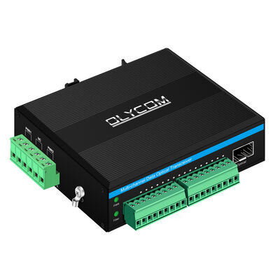 Fermeture de contact par fibre optique Extendor à 8 canaux bidirectionnel DIN35 monté CE