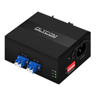 Module de commutateur de dérivation en fibre à double puissance avec fonction de retard intelligent DIP AC/DC Entrée DIN Rail
