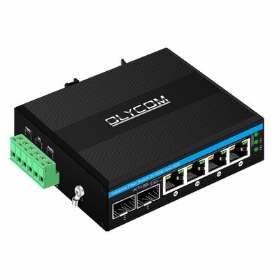 Switch industriel 2.5G PoE Fibre 4 ports PoE+ avec 2 SFP 10G Uplink Rail DIN