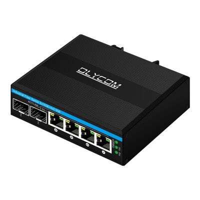 Switch industriel 2.5G PoE Fibre 4 ports PoE+ avec 2 SFP 10G Uplink Rail DIN