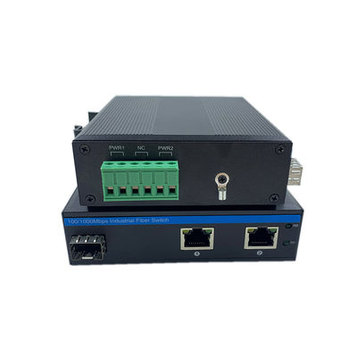 Commutateur de réseau de qualité industrielle 10/100m 1 Sfp 2 Rj45 Commutateur de réseau non géré IP40 DC 9-36V