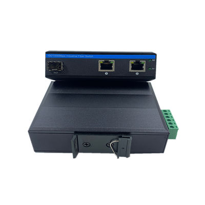 Commutateur de réseau de qualité industrielle 10/100m 1 Sfp 2 Rj45 Commutateur de réseau non géré IP40 DC 9-36V