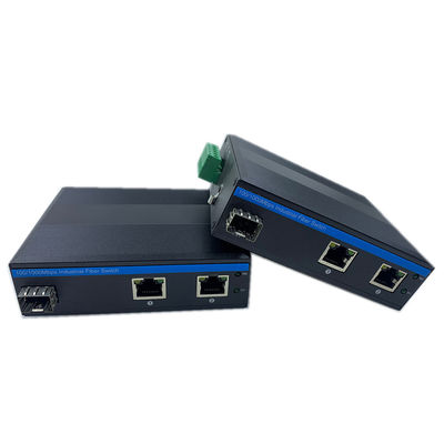 Commutateur POE industriel non géré 2 ports Gigabit SFP Réseau de fibres IP40 DIN Rail sans ventilateur